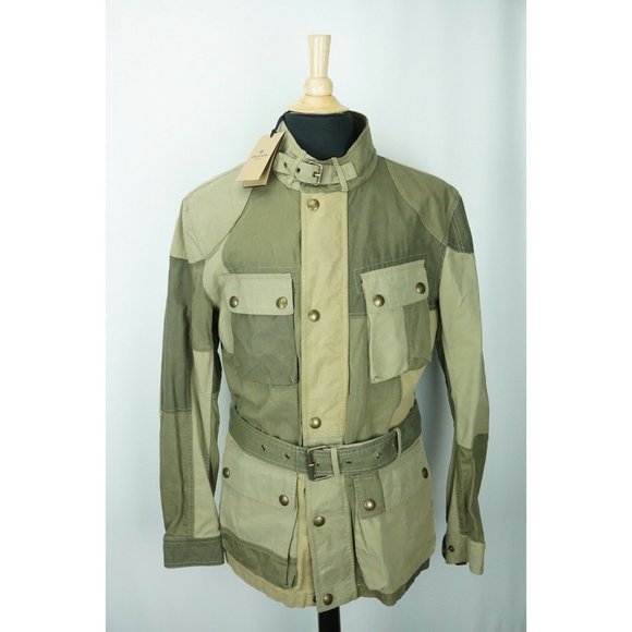 Belstaff Trialmaster Sage Green PatchworkJacket Sz 46US 56EU BRAND NEW W TAGS